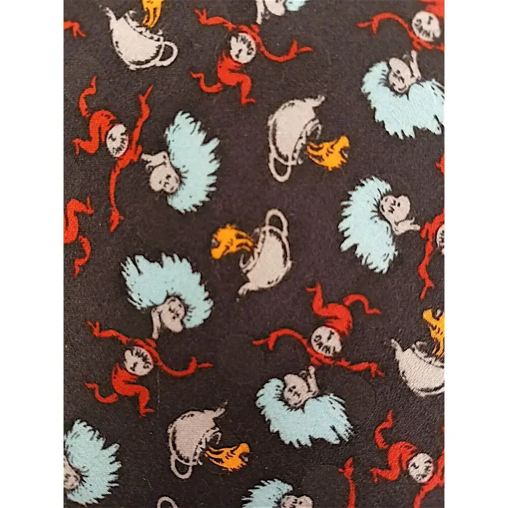 1996 Dr Seuss Tie‎ Cat In The Hat Silk Thing 1 2 Blue Necktie Goldfish Collector